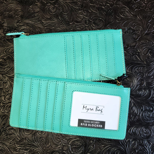 Foothill Creek Long Credit Card Holder in Turquoise or Red