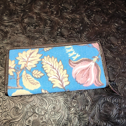 Curry Woven Floral Wallet full Zip