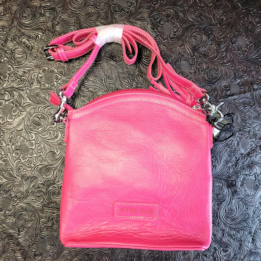 Clarendon Embossed Leather Bag in Taffy Pink