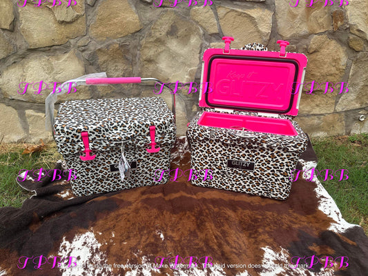 Glitzy Leopard & Hot Pink Cooler