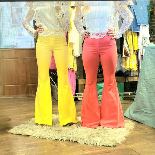 Bright Bell Bottom Flare Jeans! Made In the U.S.A.