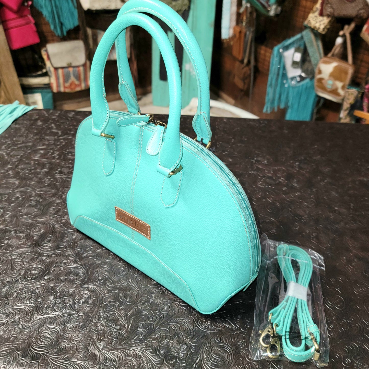 Emmylou Pass Hand-tooled Handbag