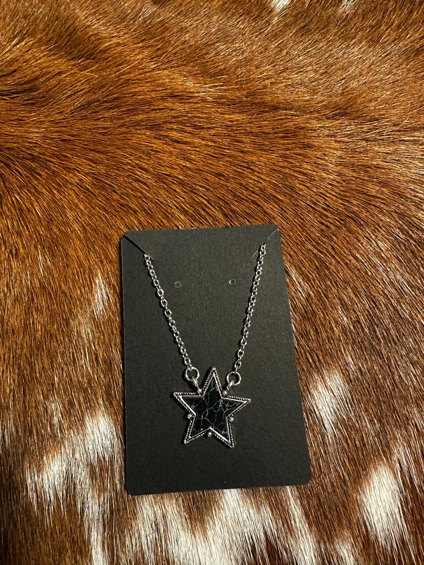 Black Galaxy Star Necklace