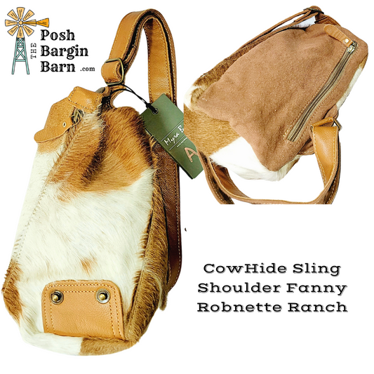 CowHide Sling Shoulder Fanny Robnette Ranch