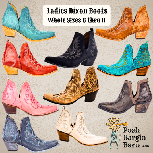 Genuine Leather Dixon Cowgirl Booties
