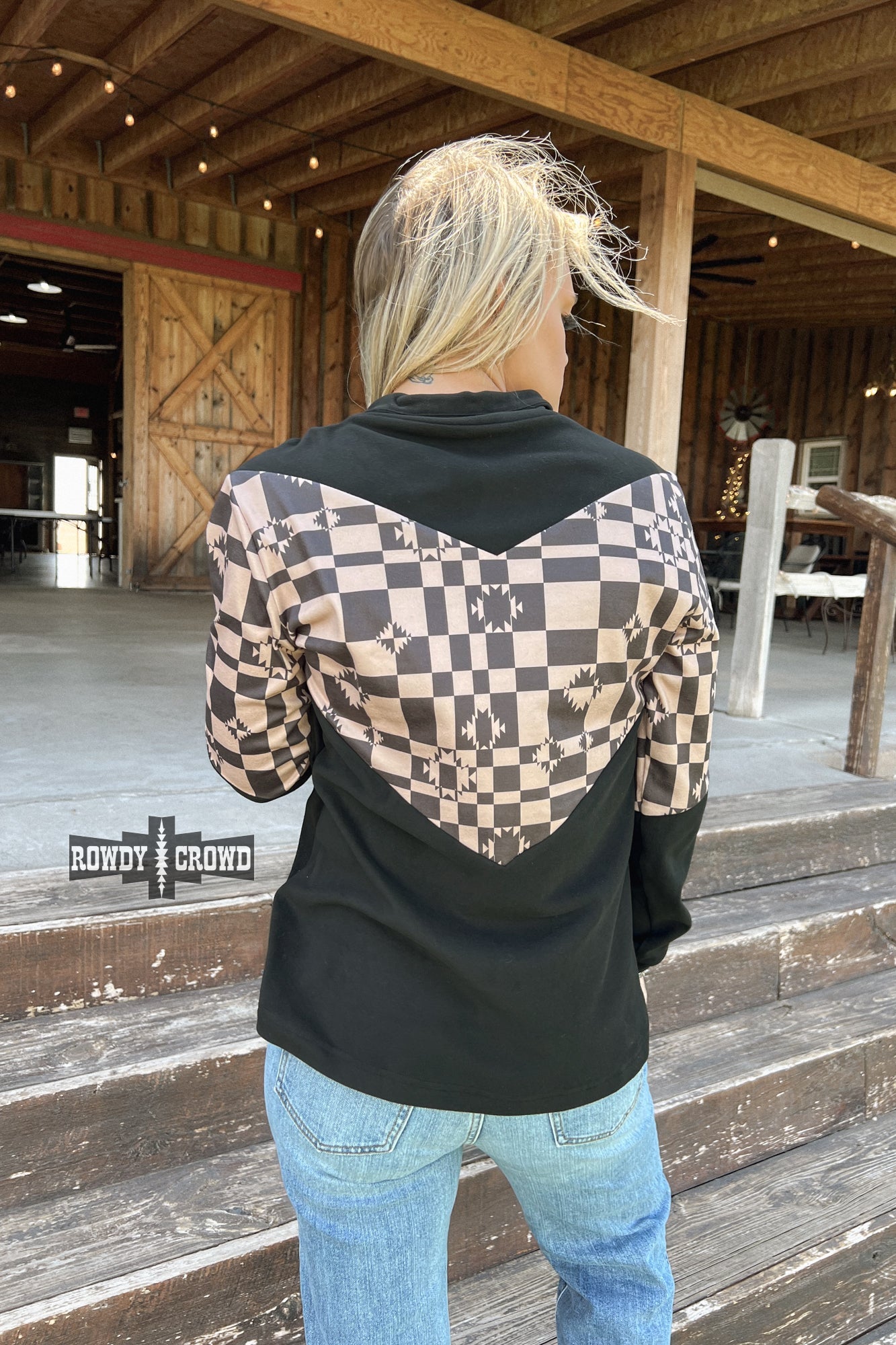 Check Me Out Pullover Checkered Flag Aztec 3