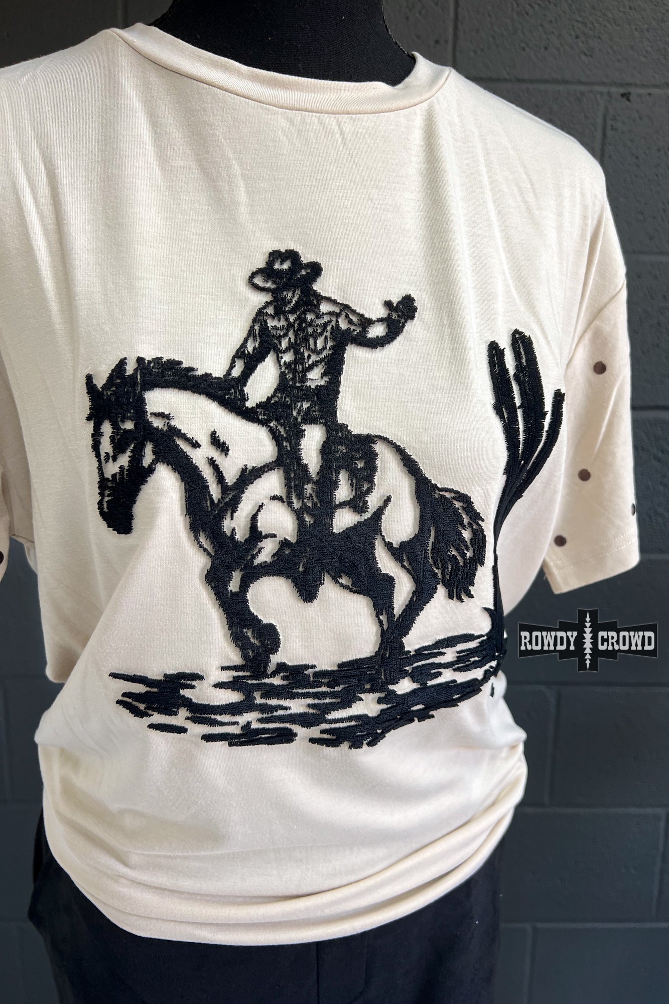 High Horse Tee Bucking Cowboy & Cactus 6