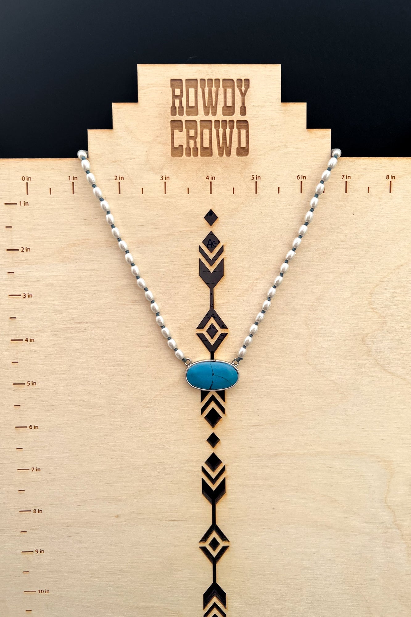 Ponca Pearl Necklace Turquoise Long Style