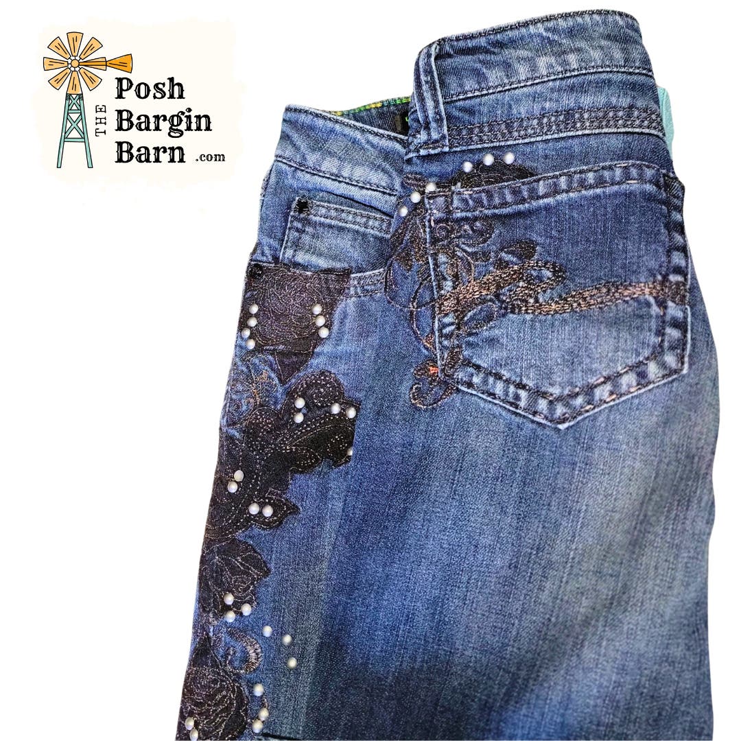 Wrangler Rock 47 Black Lace Detail 0 x 36 Stretchy