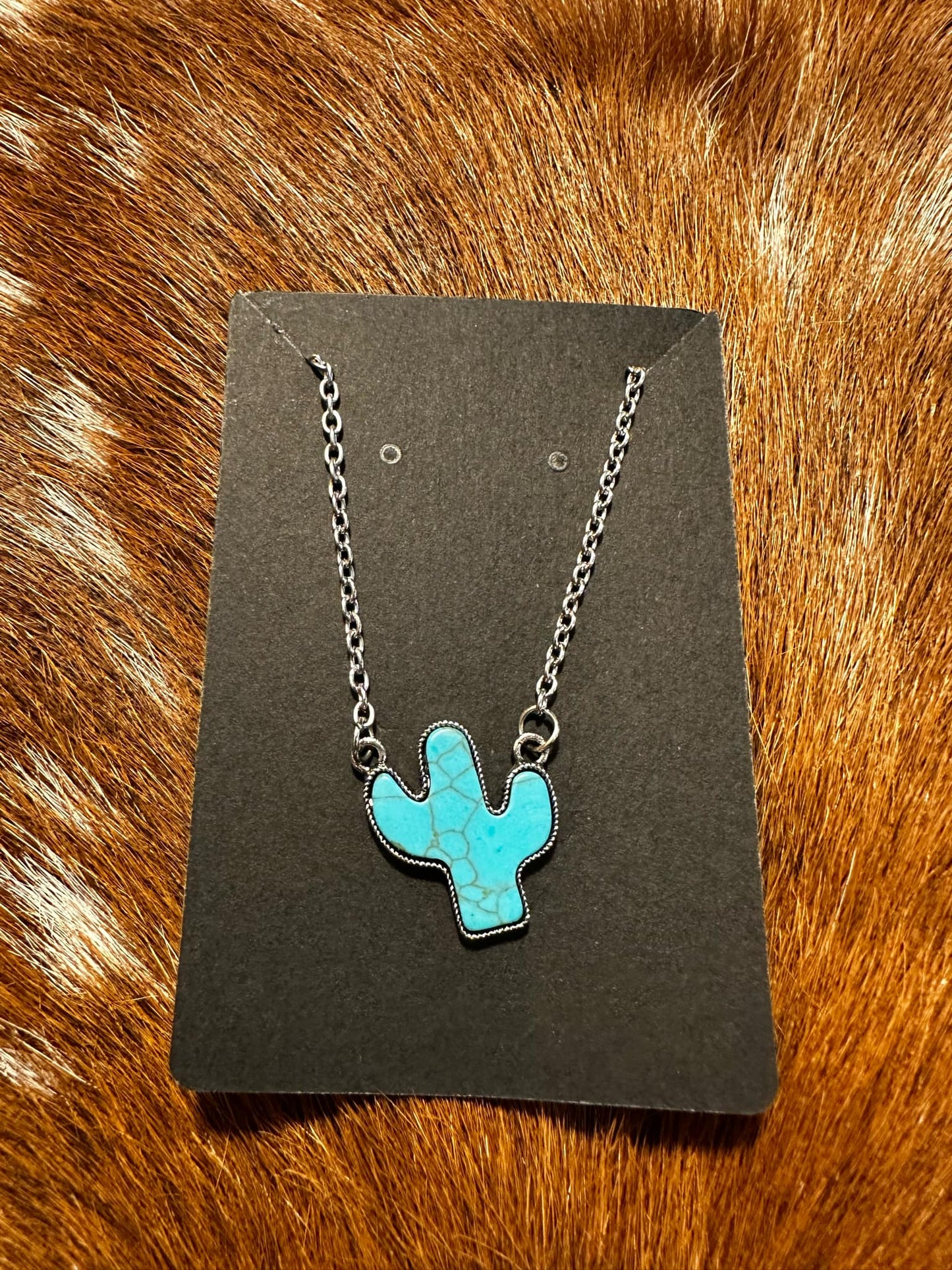 Turquoise Cactus Necklace