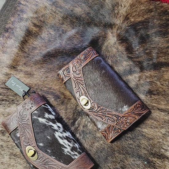 Advent Leather Tooled Wallet Hand Crafted Hide