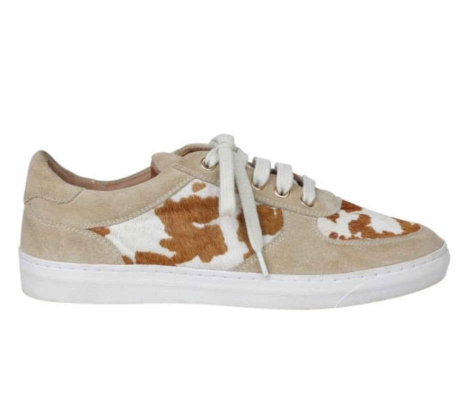 Genuine Leather Cowhide Print Shoe Sneaker 